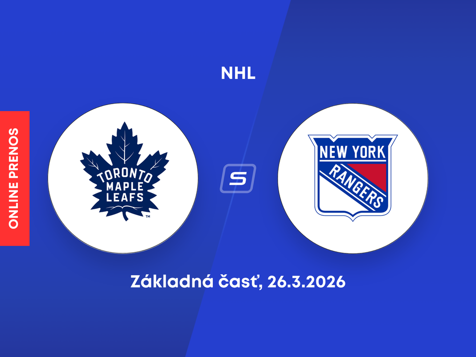 Toronto Maple Leafs - New York Rangers: ONLINE prenos zo zápasu NHL.