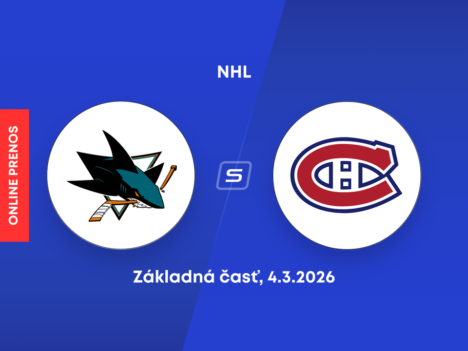 San Jose Sharks - Montreal Canadiens: ONLINE prenos zo zápasu NHL.