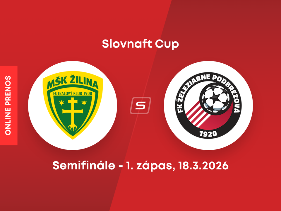 Žilina - Podbrezová: ONLINE prenos z prvého zápasu semifinále Slovnaft Cupu. 