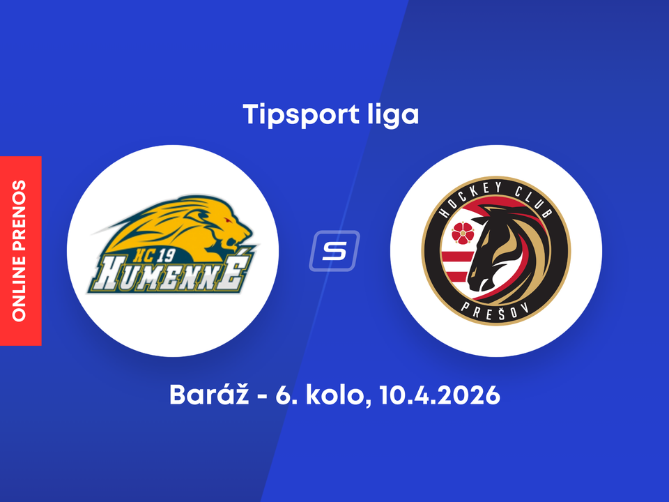HC 19 Humenné - HC Prešov: ONLINE prenos zo 6. kola baráže o Tipsport ligu.