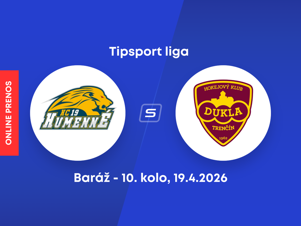 HC 19 Humenné - HK Dukla Trenčín: ONLINE prenos z 10. kola baráže o Tipsport ligu.