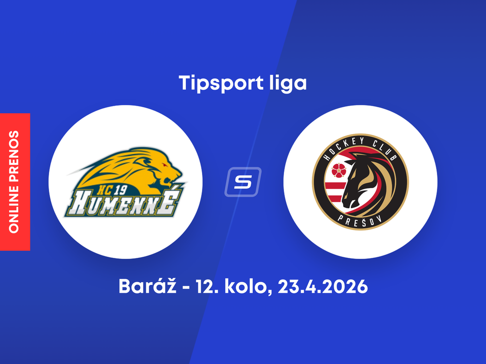 HC 19 Humenné - HC Prešov: ONLINE prenos z 12. kola baráže o Tipsport ligu.