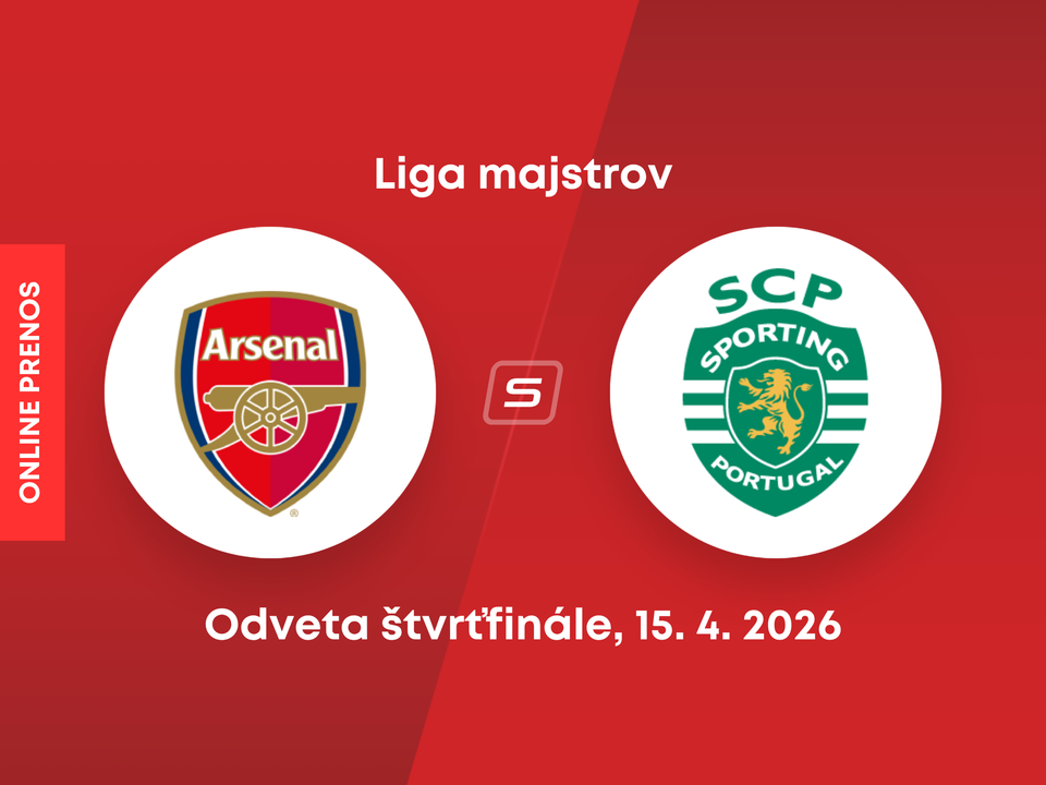 Arsenal  - Sporting Lisabon: ONLINE prenos z odvetného zápasu štvrťfinále Ligy majstrov. 