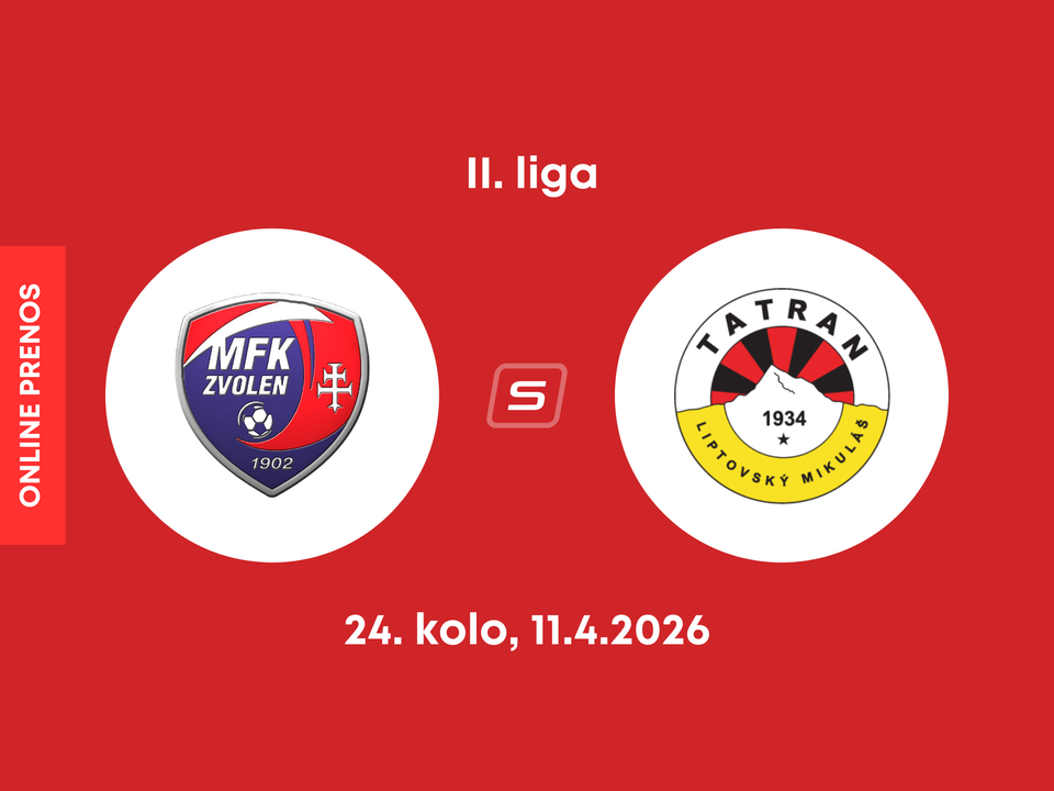MFK Zvolen - MFK Tatran Liptovský Mikuláš: ONLINE prenos zo zápasu 24. kola II. ligy.