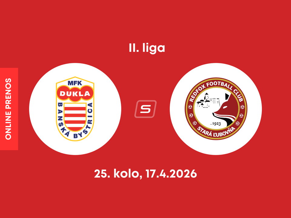 MFK Dukla Banská Bystrica - Stará Ľubovňa Redfox Football Club: ONLINE prenos zo zápasu 25. kola II. ligy.