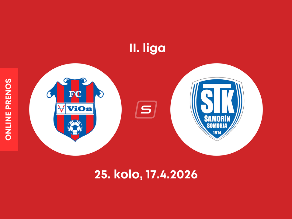 FC ViOn Zlaté Moravce - FC ŠTK 1914 Šamorín: ONLINE prenos zo zápasu 25. kola II. ligy.
