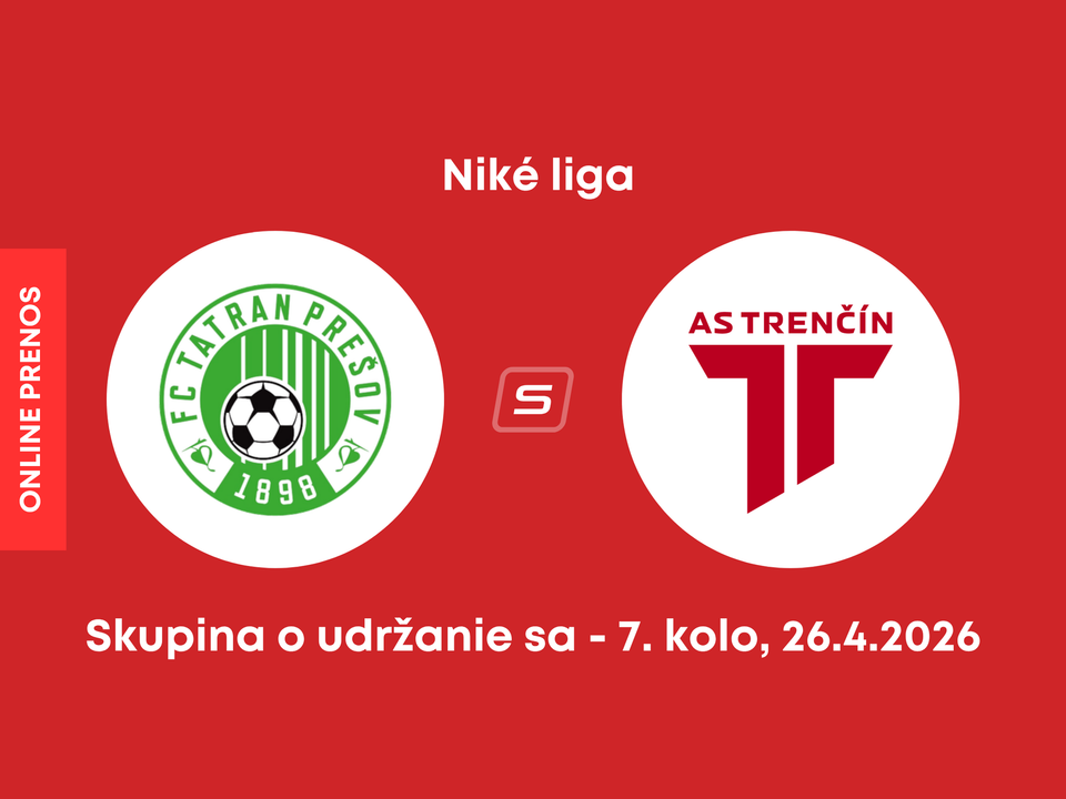 FC Tatran Prešov - AS Trenčín: ONLINE prenos zo zápasu 7. kola skupiny o udržanie sa v Niké lige.