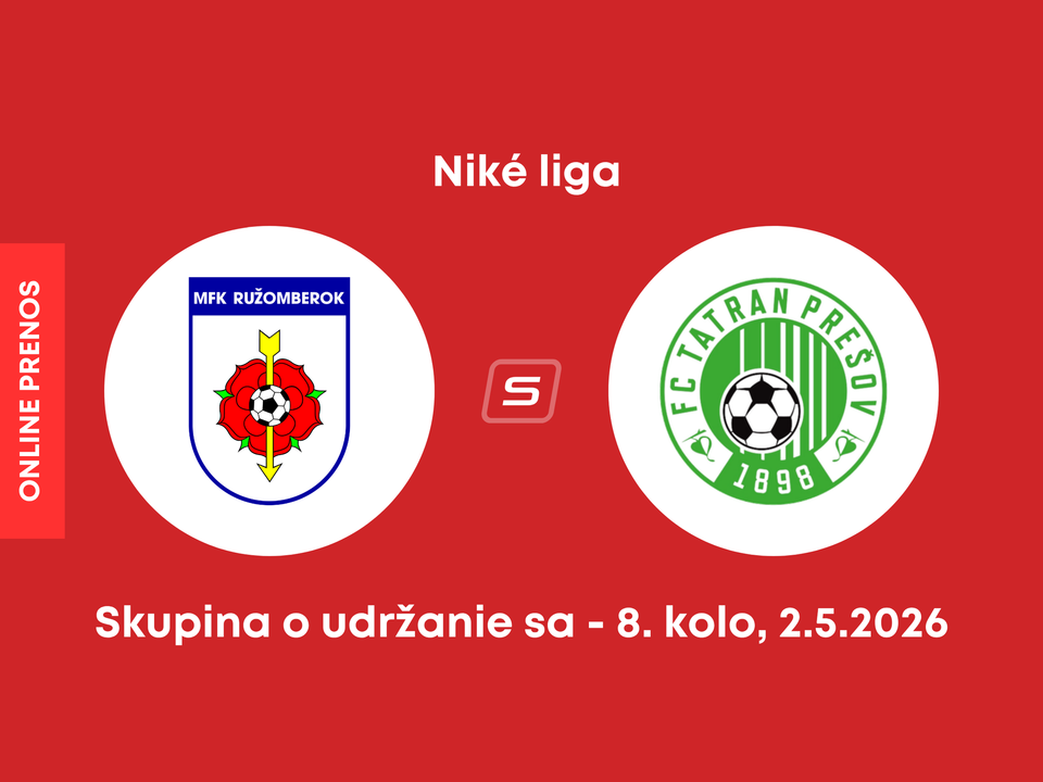 MFK Ružomberok - FC Tatran Prešov: ONLINE prenos zo zápasu 8. kola skupiny o udržanie sa v Niké lige.