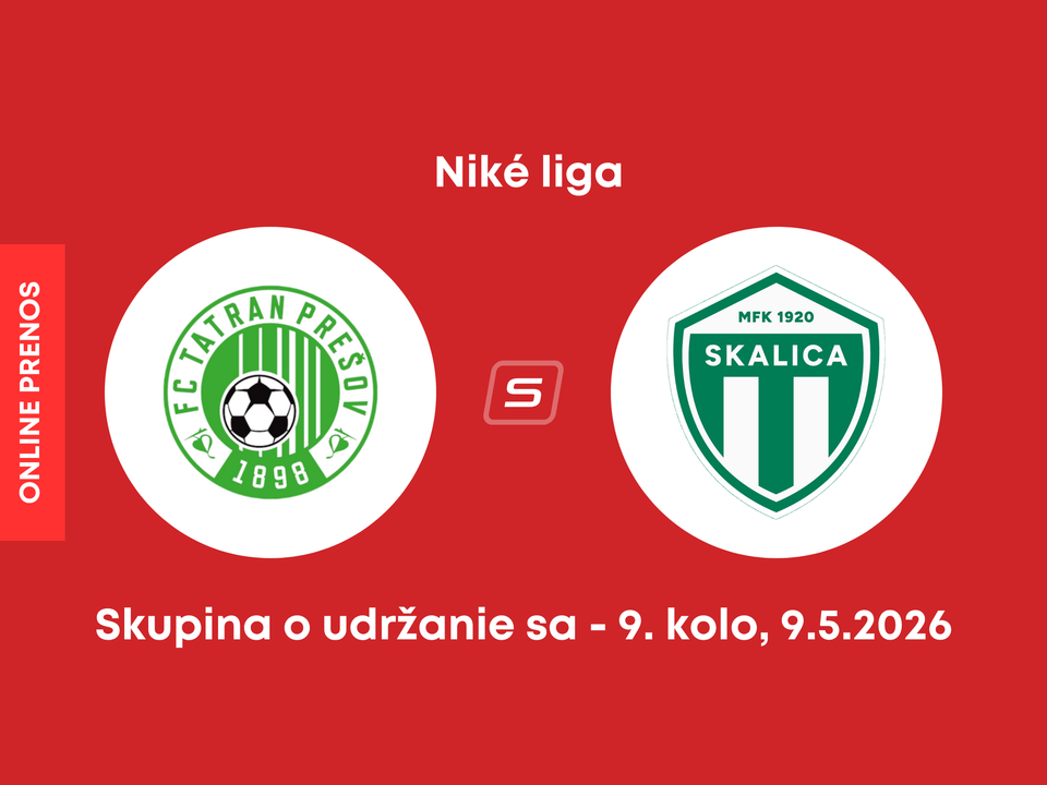 FC Tatran Prešov - MFK Skalica: ONLINE prenos zo zápasu 9. kola skupiny o udržanie sa v Niké lige.