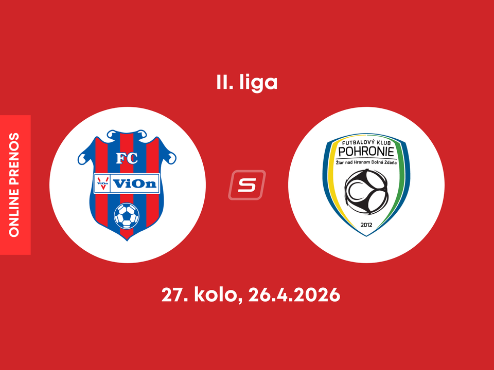 FC ViOn Zlaté Moravce - FK Pohronie: ONLINE prenos zo zápasu 27. kola II. ligy.
