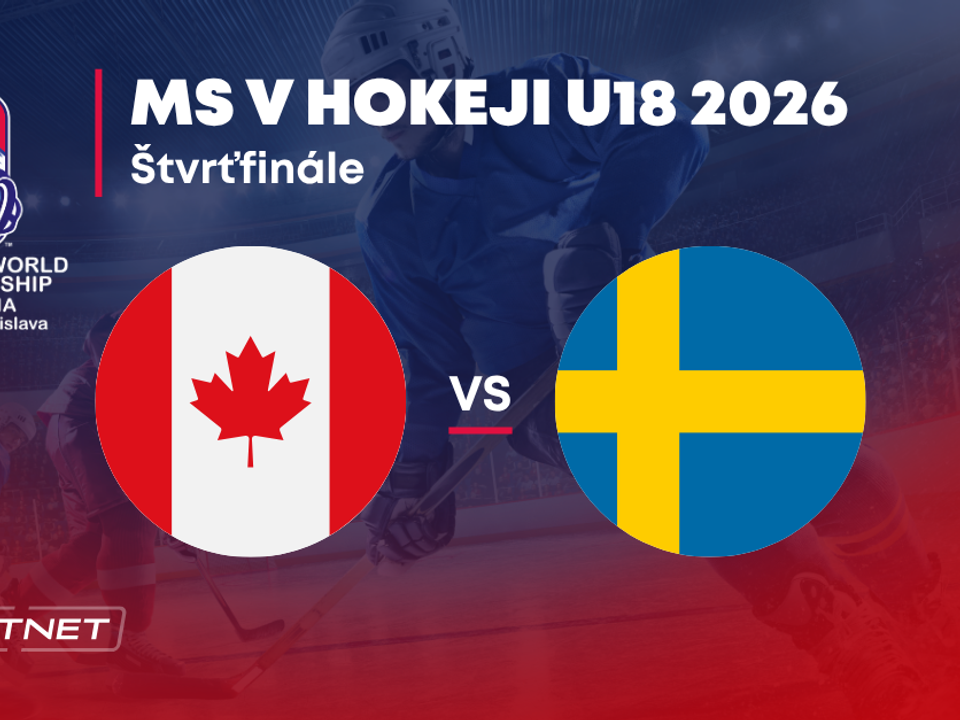 Kanada - Švédsko: ONLINE prenos zo štvrťfinále na MS v hokeji do 18 rokov 2026 (MS U18).