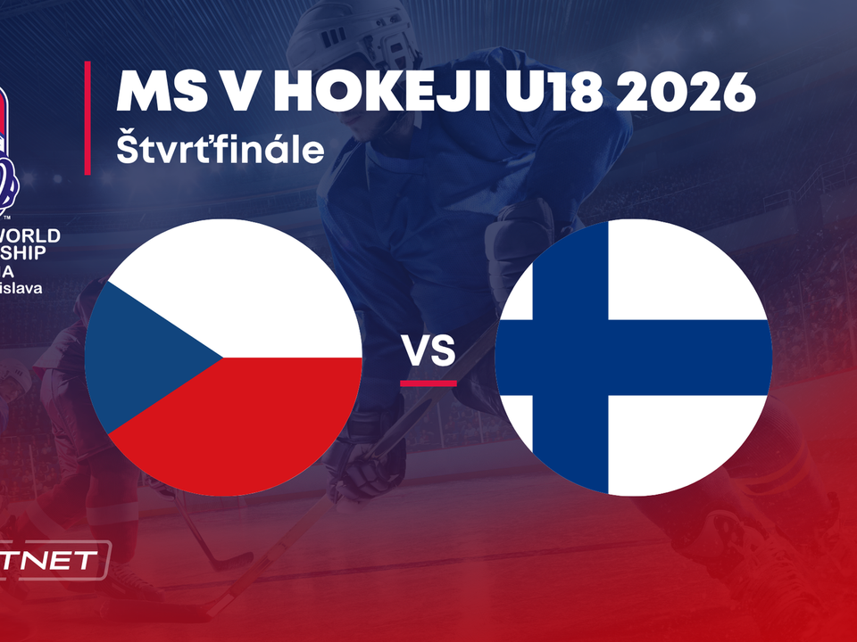 Česko - Fínsko: ONLINE prenos zo štvrťfinále na MS v hokeji do 18 rokov 2026 (MS U18).