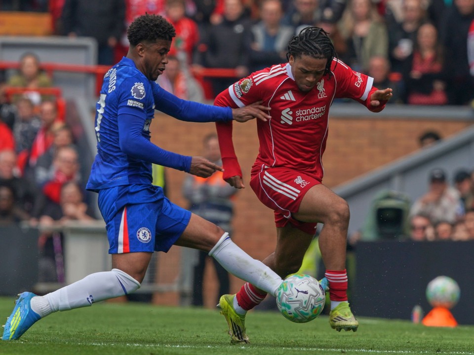 Momentka zo zápasu Liverpool - Chelsea