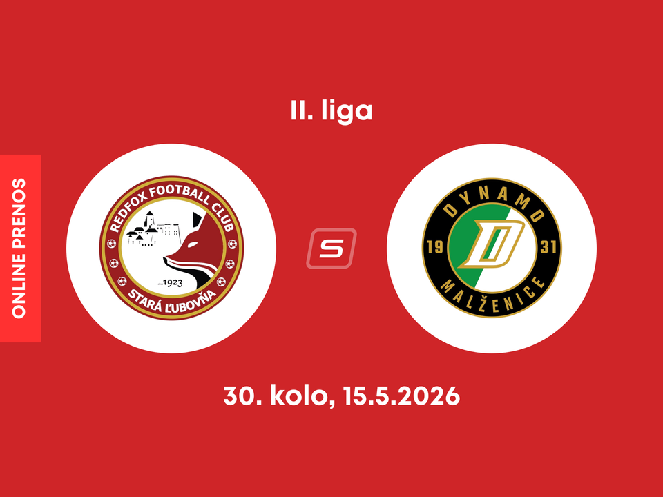 Stará Ľubovňa Redfox Football Club - OFK Malženice: ONLINE prenos zo zápasu 30. kola II. ligy.