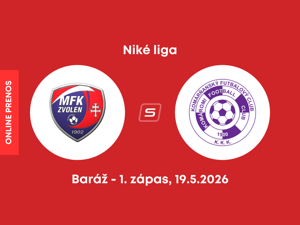 MFK Zvolen - KFC Komárno: ONLINE prenos z 1. zápasu baráže Niké ligy.