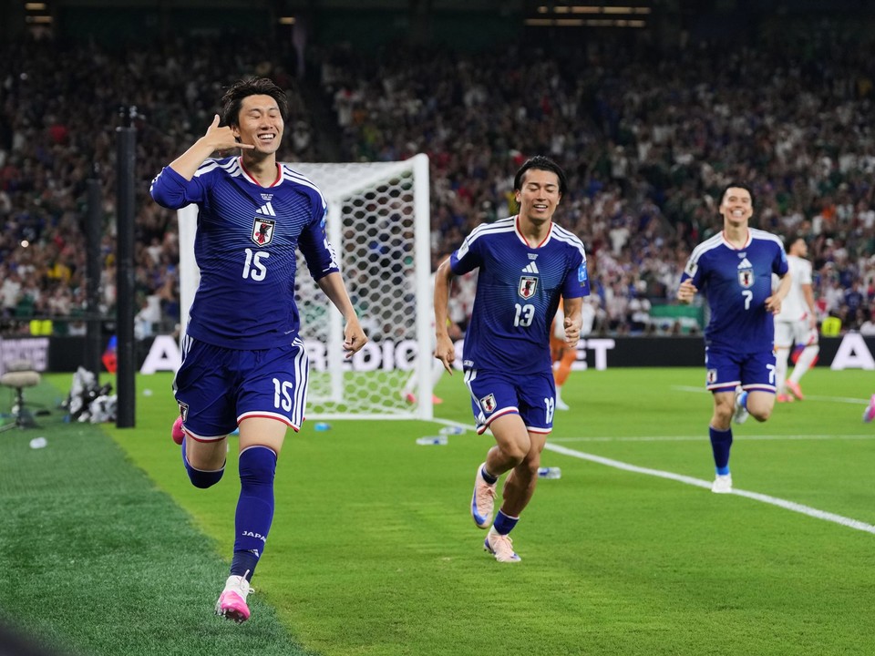 Japan's Daichi Kamada (15) celebrates scoring his side's first goal against Tunisia during the World Cup Group F soccer match in Guadalupe, near Monterrey, Mexico, Saturday, June 20, 2026. (AP Photo/Matias Delacroix)

- Canada26
- Canada2026
- FIFA
- Mexico26
- Mexico2026
- soccer
- USA26
- USA2026
- worldcup
- worldcup26
- WorldCup2026
- futbol
- Canada26
- Canada2026
- FIFA
- Mexico26
- Mexico2026
- soccer
- USA26
- USA2026
- worldcup
- worldcup26
- WorldCup2026
- futbol