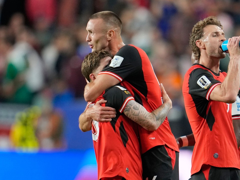Austria's Romano Schmid (18) celebrates after scoring his side's opening goal with Austria's Sasa Kalajdzic (14) during the World Cup Group J soccer match between Austria and Jordan in Santa Clara, Calif., near San Francisco, Tuesday, June 16, 2026. (AP Photo/Eugene Hoshiko)

- Canada26
- Canada2026
- FIFA
- Mexico26
- Mexico2026
- soccer
- USA26
- USA2026
- worldcup
- worldcup26
- WorldCup2026
- futbol
- Canada26
- Canada2026
- FIFA
- Mexico26
- Mexico2026
- soccer
- USA26
- USA2026
- worldcup
- worldcup26
- WorldCup2026
- futbol