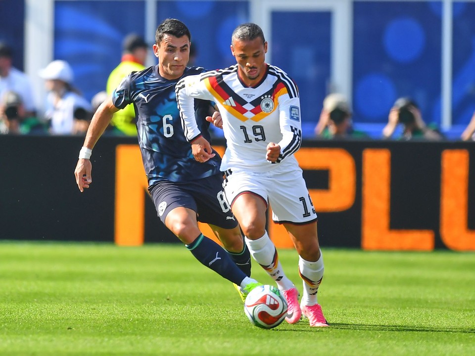 Germany's Leroy Sane (19) dribbles past Paraguay's Junior Alonso (6) during the World Cup round of 32 soccer match between Germany and Paraguay in Foxborough, Mass., near Boston, Monday, June 29, 2026. (AP Photo/Steven Senne)

- Canada26
- Canada2026
- FIFA
- Mexico26
- Mexico2026
- soccer
- USA26
- USA2026
- worldcup
- worldcup26
- WorldCup2026
- futbol
- Canada26
- Canada2026
- FIFA
- Mexico26
- Mexico2026
- soccer
- USA26
- USA2026
- worldcup
- worldcup26
- WorldCup2026
- futbol