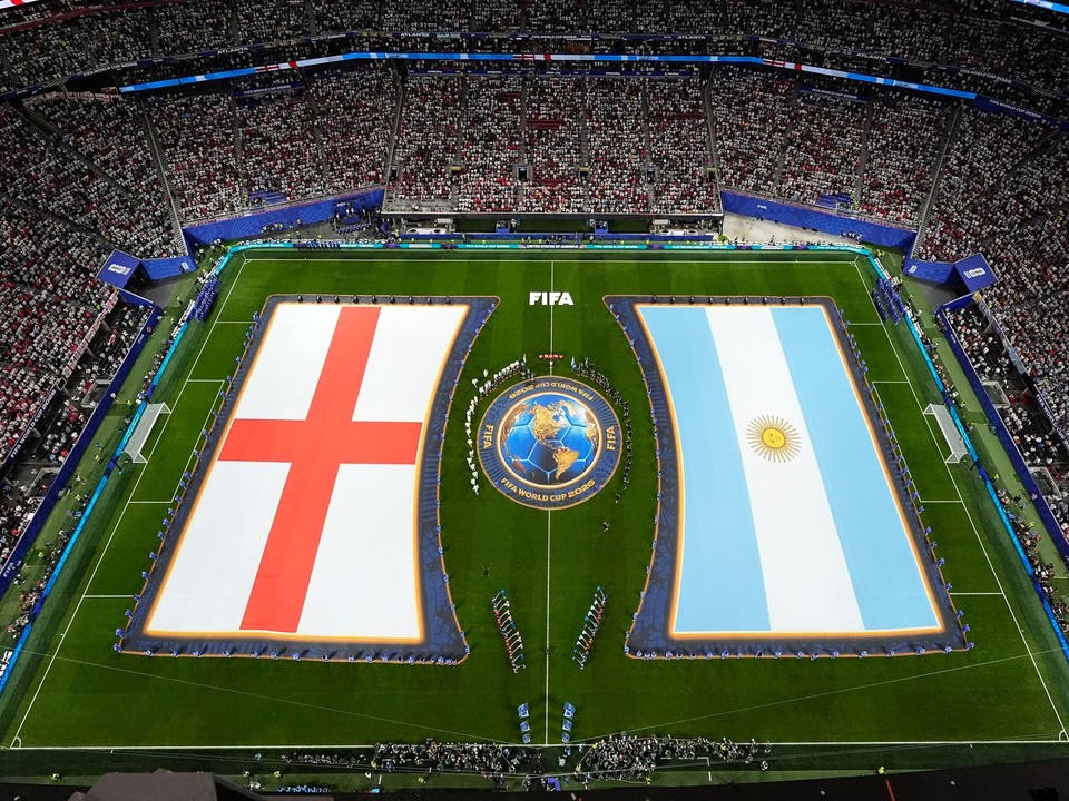 England and Argentina stand before the World Cup semifinal soccer match between England and Argentina in Atlanta, Wednesday, July 15, 2026. (AP Photo/George Walker IV)

- Canada26
- Canada2026
- FIFA
- Mexico26
- Mexico2026
- soccer
- USA26
- USA2026
- worldcup
- worldcup26
- WorldCup2026
- futbol
- Canada26
- Canada2026
- FIFA
- Mexico26
- Mexico2026
- soccer
- USA26
- USA2026
- worldcup
- worldcup26
- WorldCup2026
- futbol