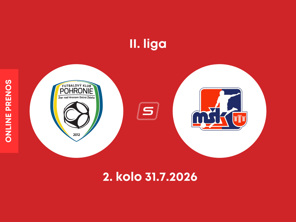 FK Pohronie - MŠK Považská Bystrica: ONLINE prenos zo zápasu 2. kola II. ligy.