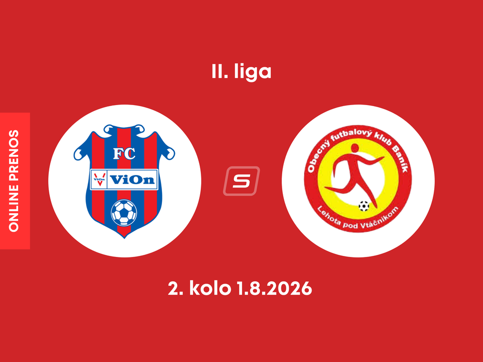 FC ViOn Zlaté Moravce - OFK Baník Lehota pod Vtáčnikom: ONLINE prenos zo zápasu 2. kola II. ligy.