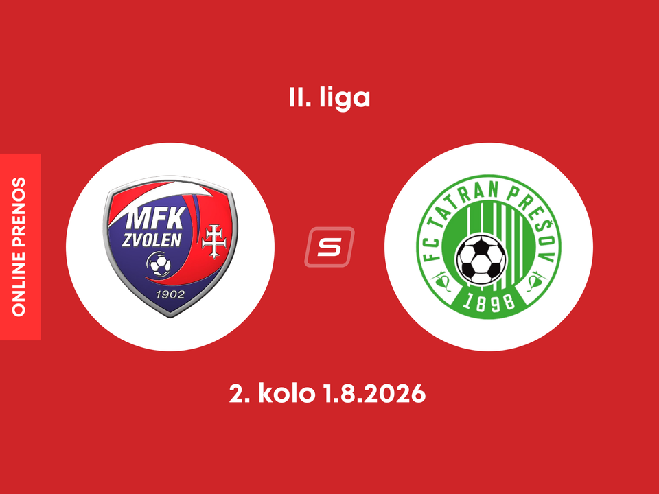 MFK Zvolen - FC Tatran Prešov: ONLINE prenos zo zápasu 2. kola II. ligy.
