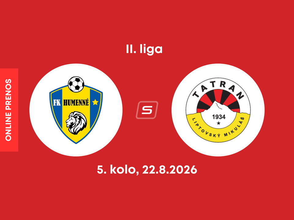 FK Humenné - MFK Tatran Liptovský Mikuláš: ONLINE prenos zo zápasu 5. kola II. ligy.