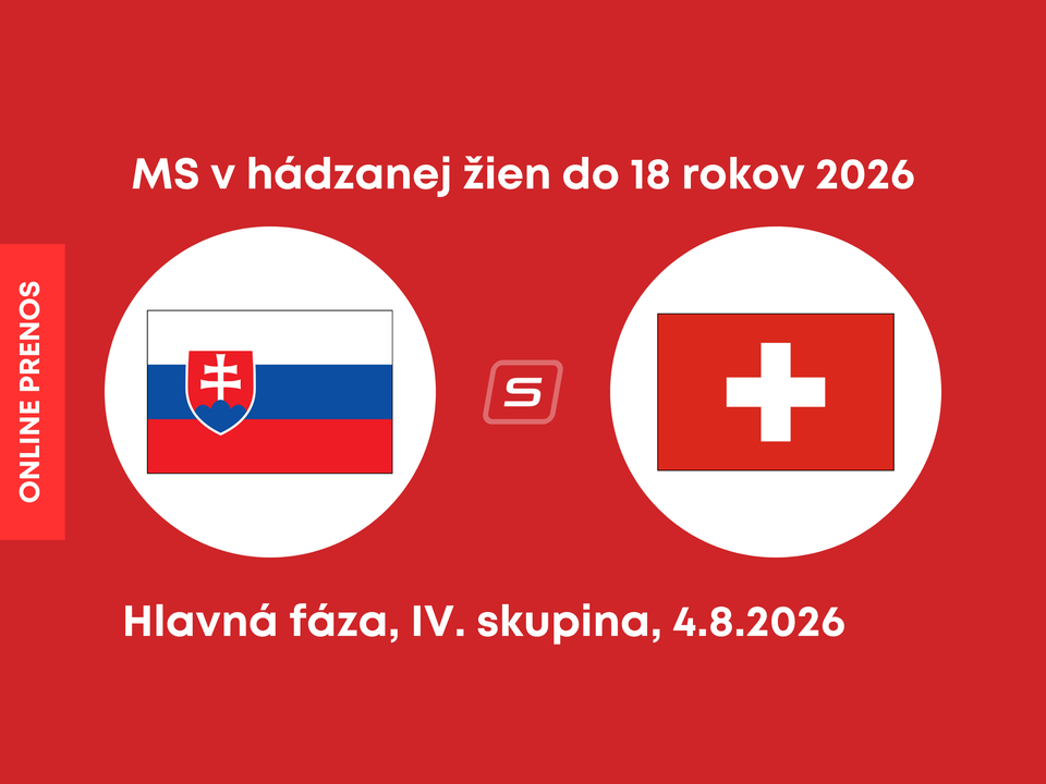 Slovensko - Švajčiarsko. ONLINE prenos zo zápasu MS v hádzanej žien do 18 rokov.