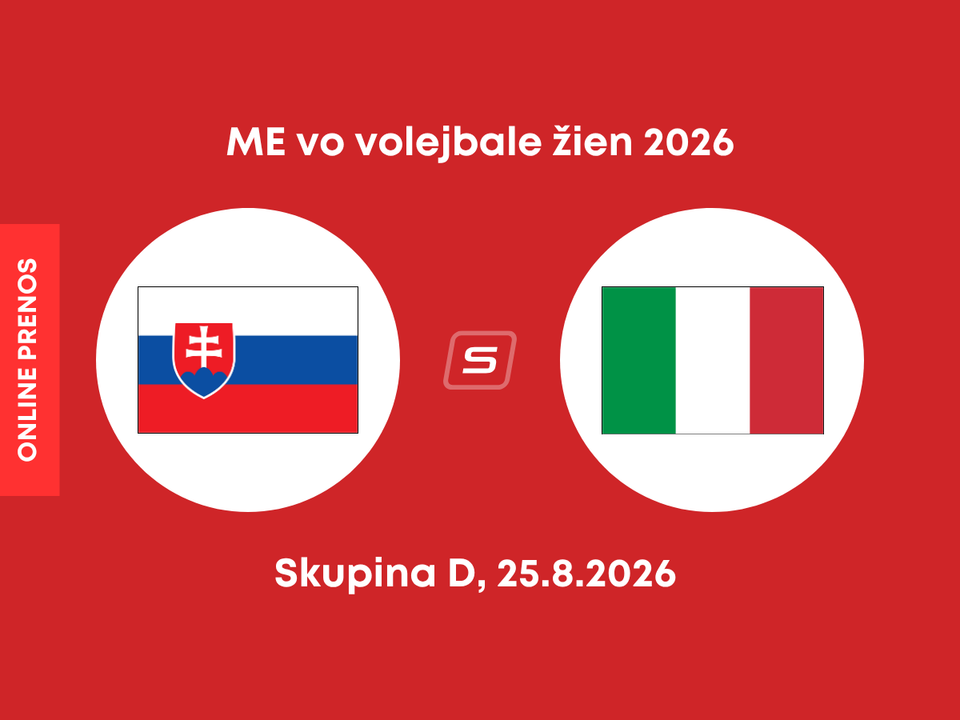 Slovensko - Taliansko: ONLINE prenos z ME vo volejbale žien 2026. 