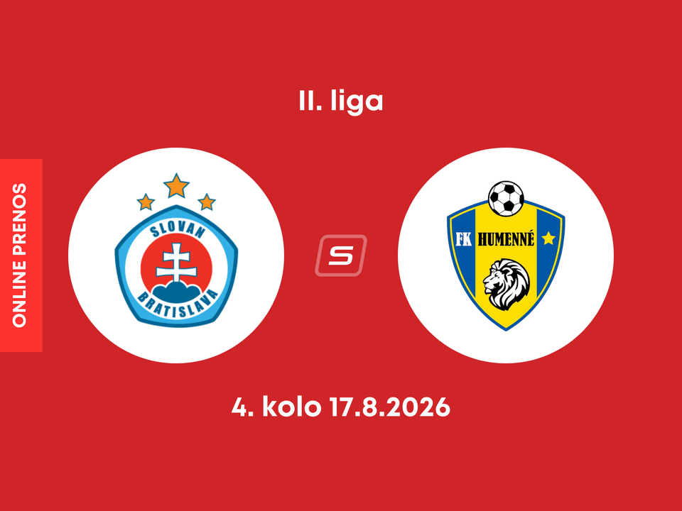 ŠK Slovan Bratislava B - FK Humenné: ONLINE prenos zo zápasu 4. kola II. ligy.