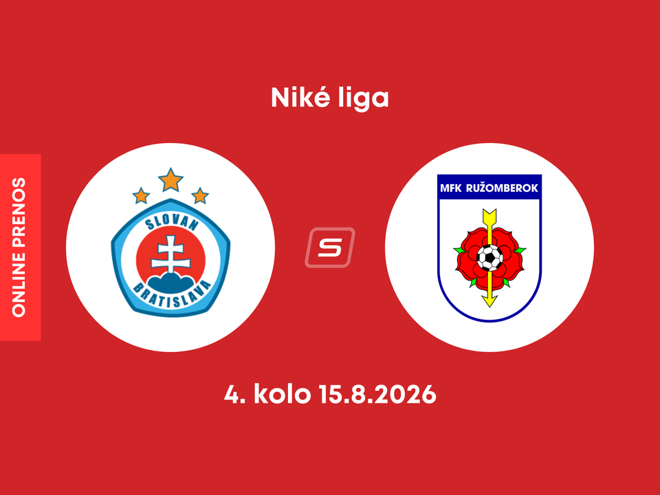 ŠK Slovan Bratislava - MFK Ružomberok: ONLINE prenos zo zápasu 4. kola Niké ligy.