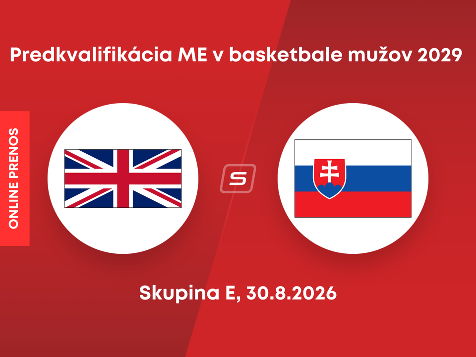 Veľká Británia - Slovensko: LIVE STREAM zo zápasu kvalifikácie na ME v basketbale mužov 2029.