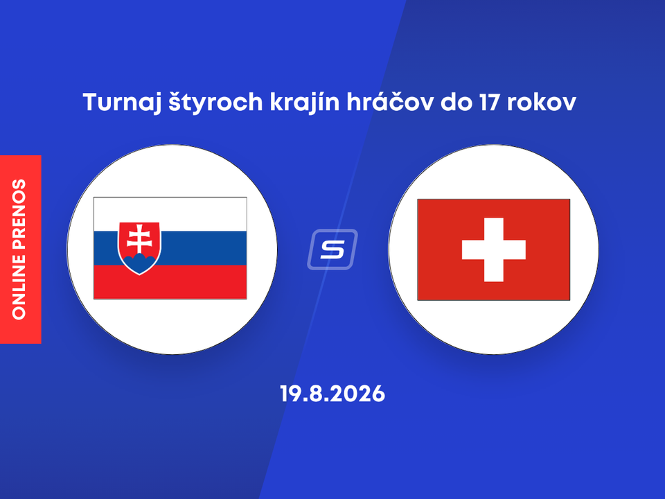 Slovensko - Švajčiarsko: ONLINE prenos z turnaja 4 krajín hráčov do 17 rokov. 