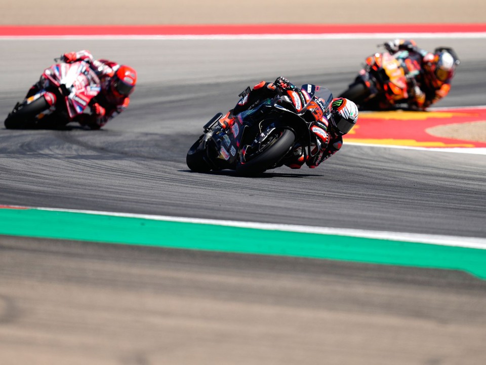 Marco Bezzecchi, Marc Marquez a Pedro Acosta.
