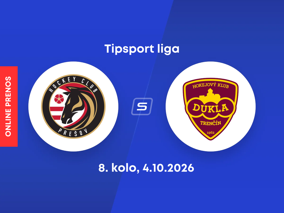 HC Prešov - HK Dukla Trenčín: ONLINE prenos zo zápasu 8. kola Tipsport ligy.