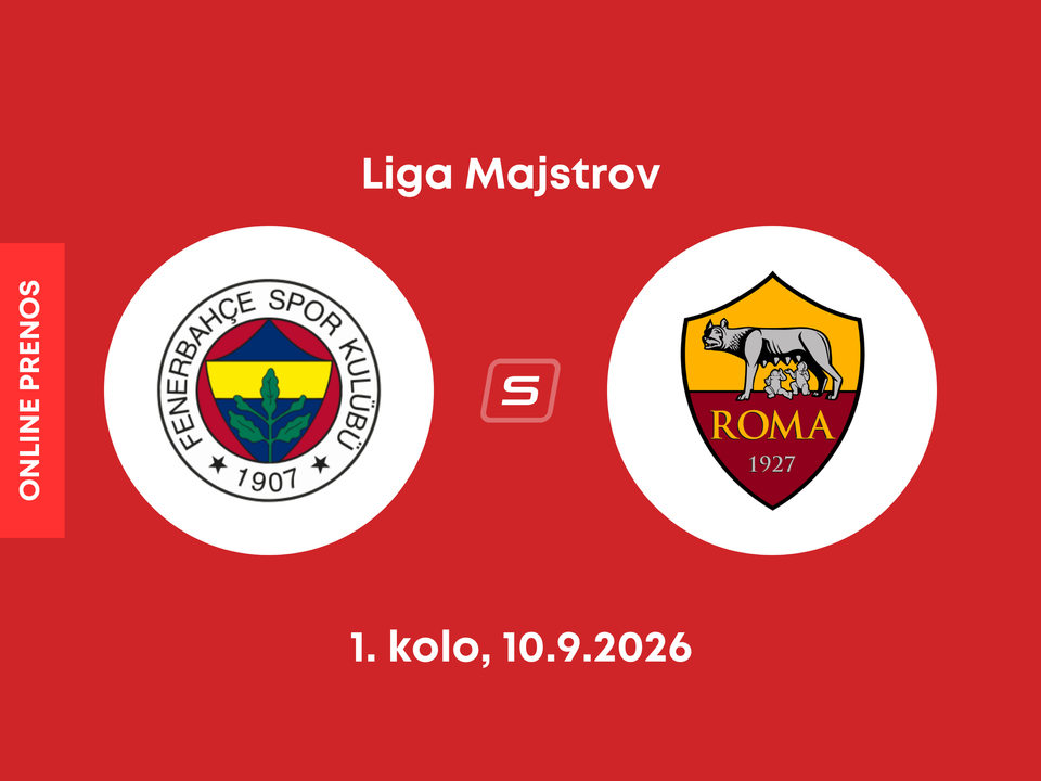 Fenerbahce Istanbul - AS Rím: ONLINE prenos zo zápasu 1. kola ligovej fázy Ligy majstrov.