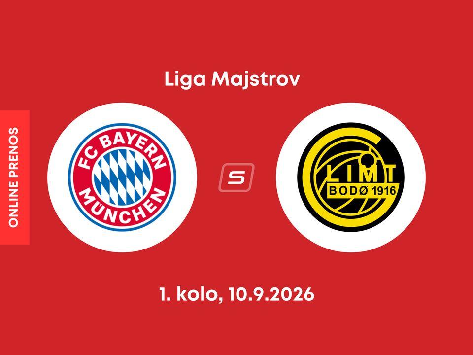 Bayern Mníchov - FK Bodö/Glimt: ONLINE prenos zo zápasu 1. kola ligovej fázy Ligy majstrov.