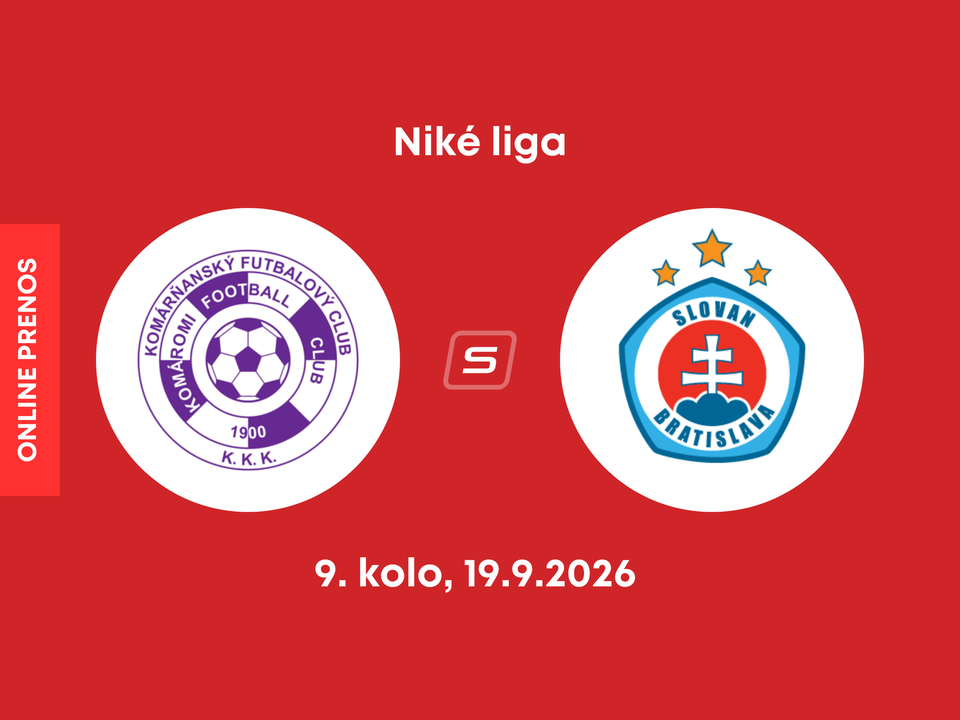 KFC Komárno - ŠK Slovan Bratislava: ONLINE prenos zo zápasu 9. kola Niké ligy.