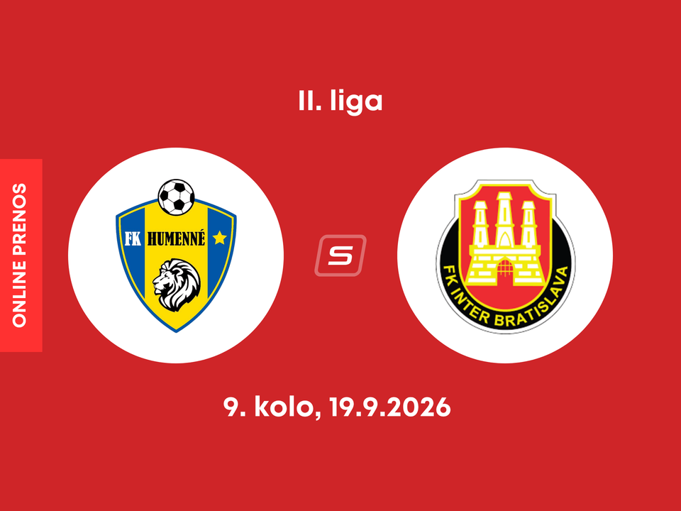 FK Humenné - FK Inter Bratislava: ONLINE prenos zo zápasu 9. kola II. ligy.