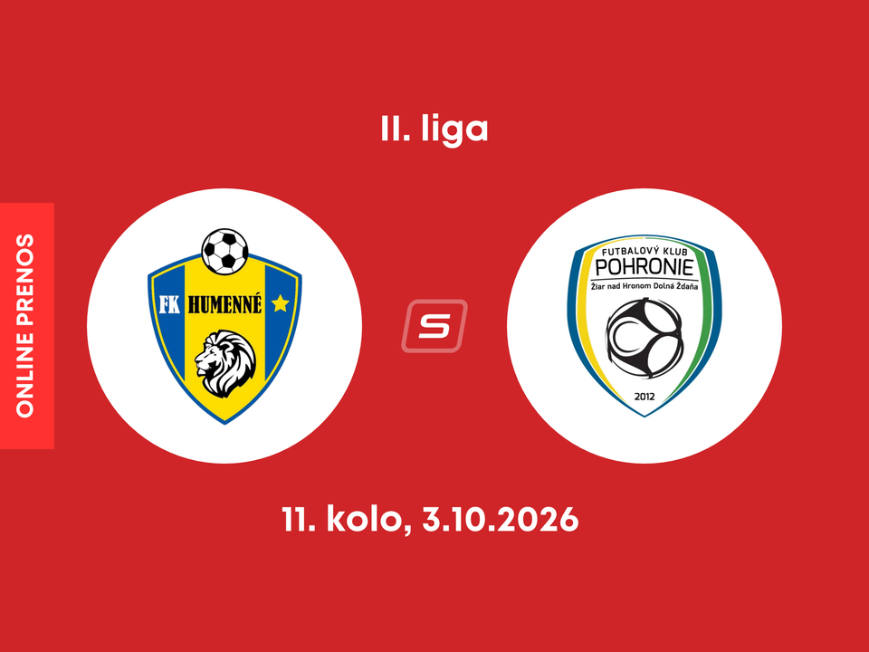 FK Humenné - FK Pohronie: ONLINE prenos zo zápasu 11. kola II. ligy.