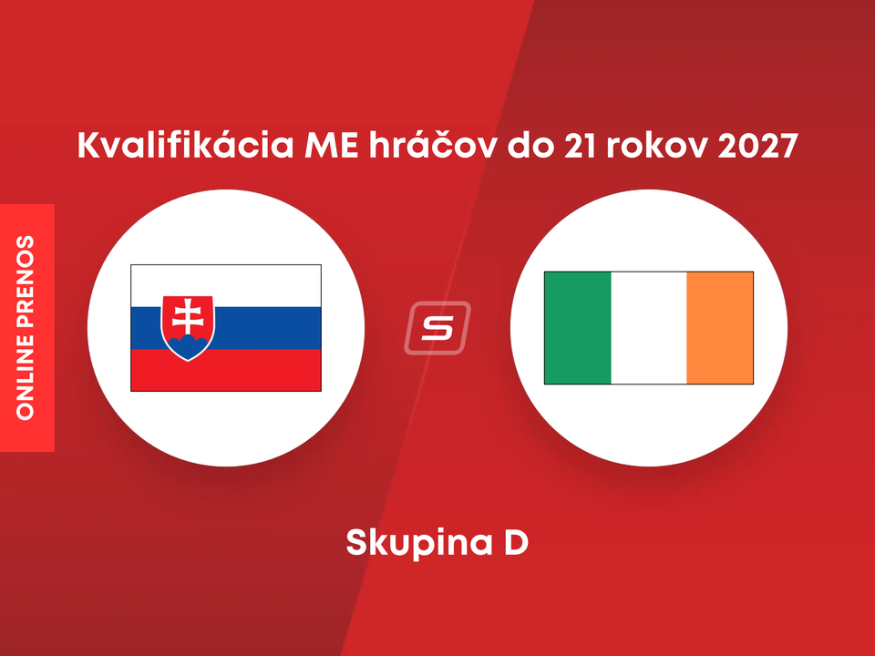 Slovensko U21 - Írsko U21: ONLINE prenos zo zápasu kvalifikácie ME hráčov do 21 rokov 2027.