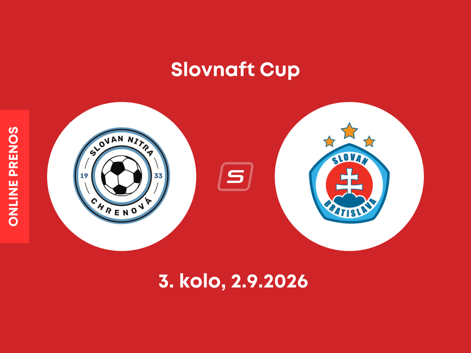 TJ Slovan Nitra-Chrenová - ŠK Slovan Bratislava: ONLINE prenos zo zápasu 3. kola Slovnaft Cupu. 