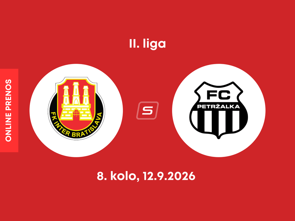 FK Inter Bratislava - FC Petržalka: ONLINE prenos zo zápasu 8. kola II. ligy.