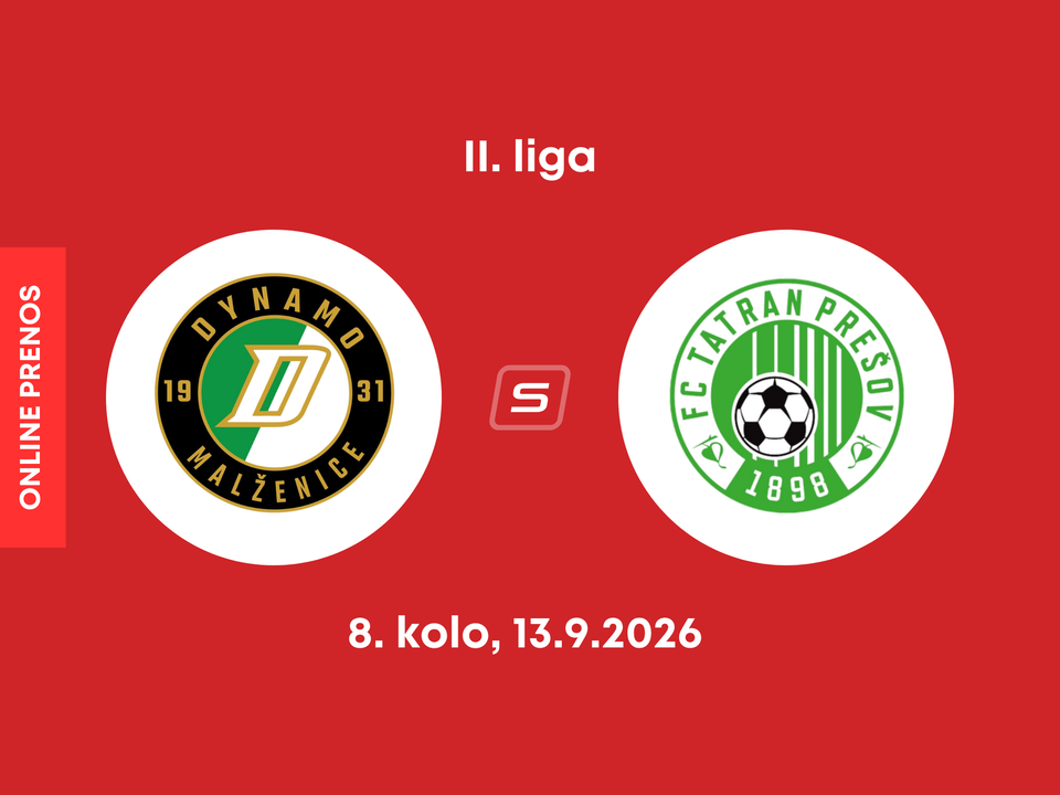 OFK Malženice - FC Tatran Prešov: ONLINE prenos zo zápasu 8. kola II. ligy.