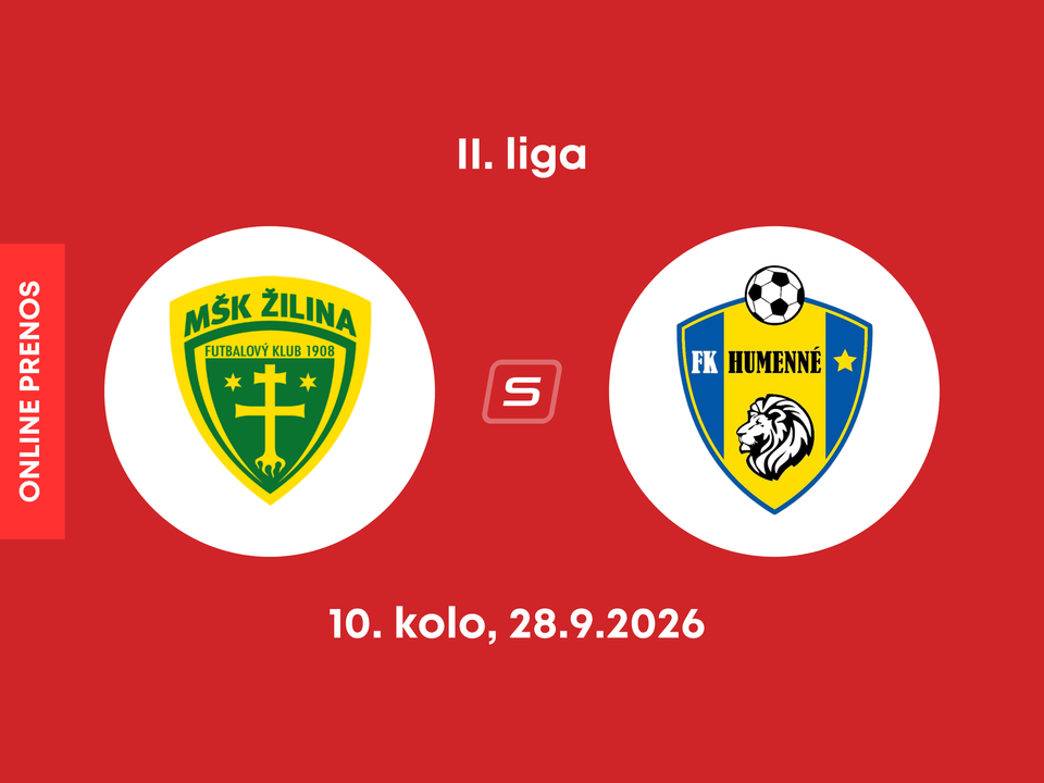 MŠK Žilina B - FK Humenné: ONLINE prenos zo zápasu 10. kola II. ligy.