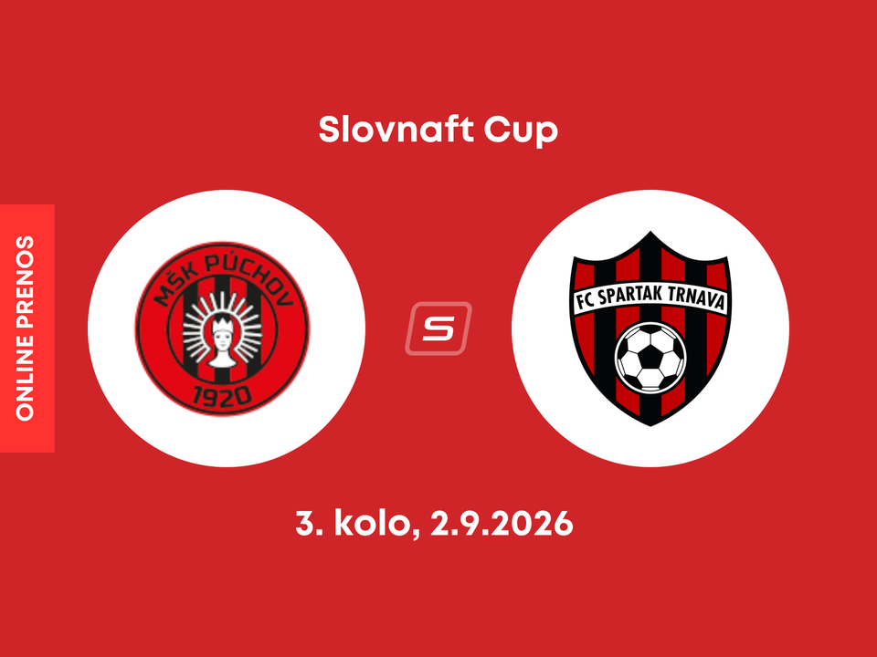 MŠK Púchov - FC Spartak Trnava: ONLINE prenos zo zápasu 3. kola Slovnaft Cupu. 