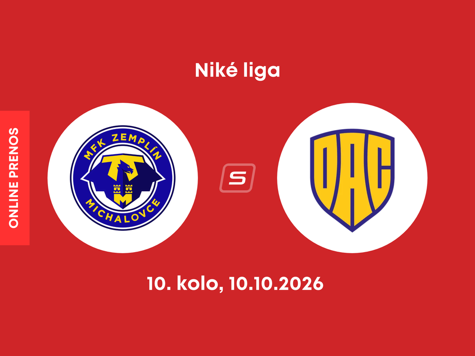 MFK Zemplín Michalovce - FC DAC Dunajská Streda: ONLINE prenos zo zápasu 10. kola Niké ligy.