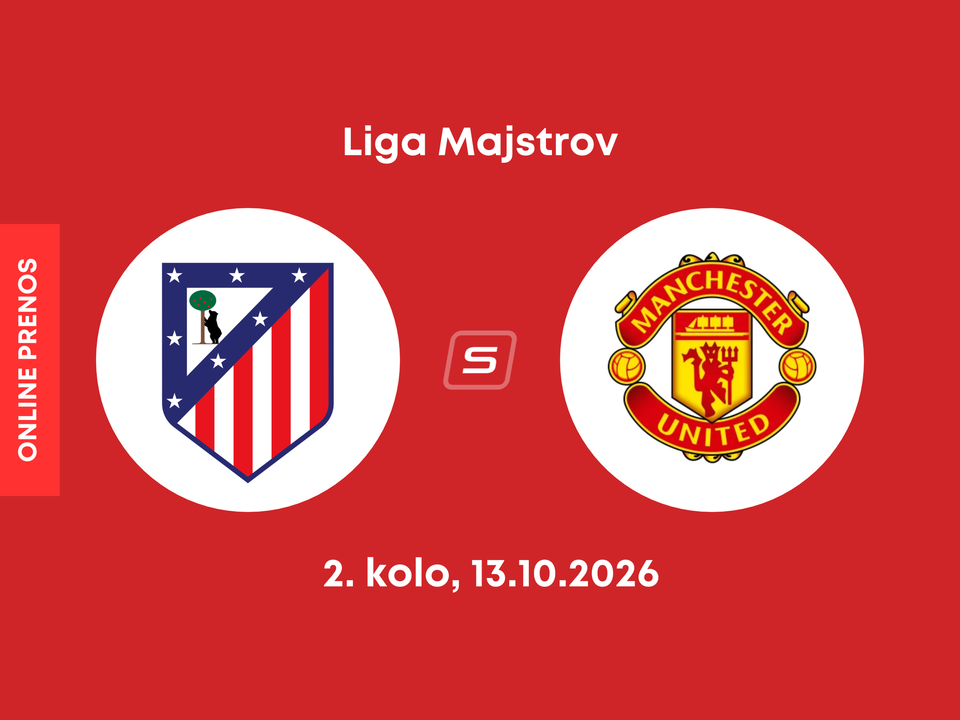 Atlético Madrid - Manchester United: ONLINE prenos zo zápasu 2. kola ligovej fázy Ligy majstrov.