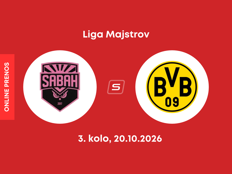 Sabah FK - Borussia Dortmund: ONLINE prenos zo zápasu 3. kola ligovej fázy Ligy majstrov.