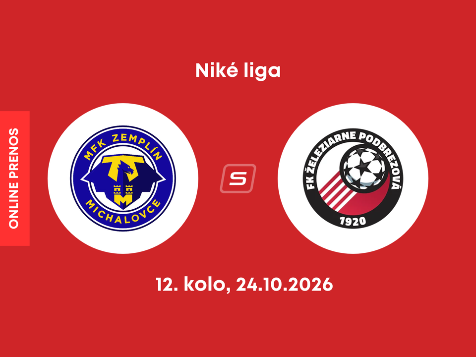 MFK Zemplín Michalovce - FK Železiarne Podbrezová: ONLINE prenos zo zápasu 12. kola Niké ligy.